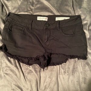 BULLHEAD fringed black shorts